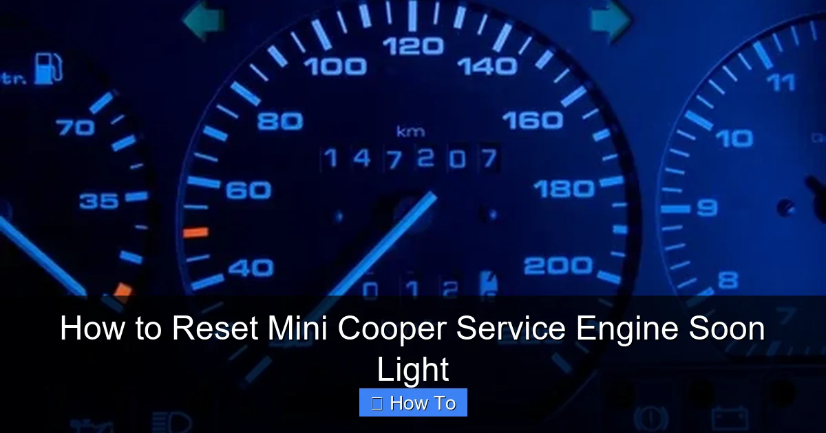 How to Reset Mini Cooper Service Engine Soon Light