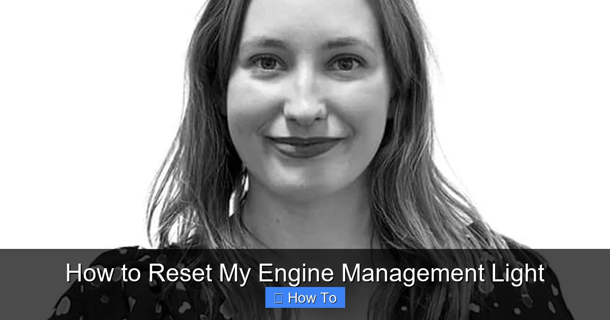 How to Reset My Engine Management Light