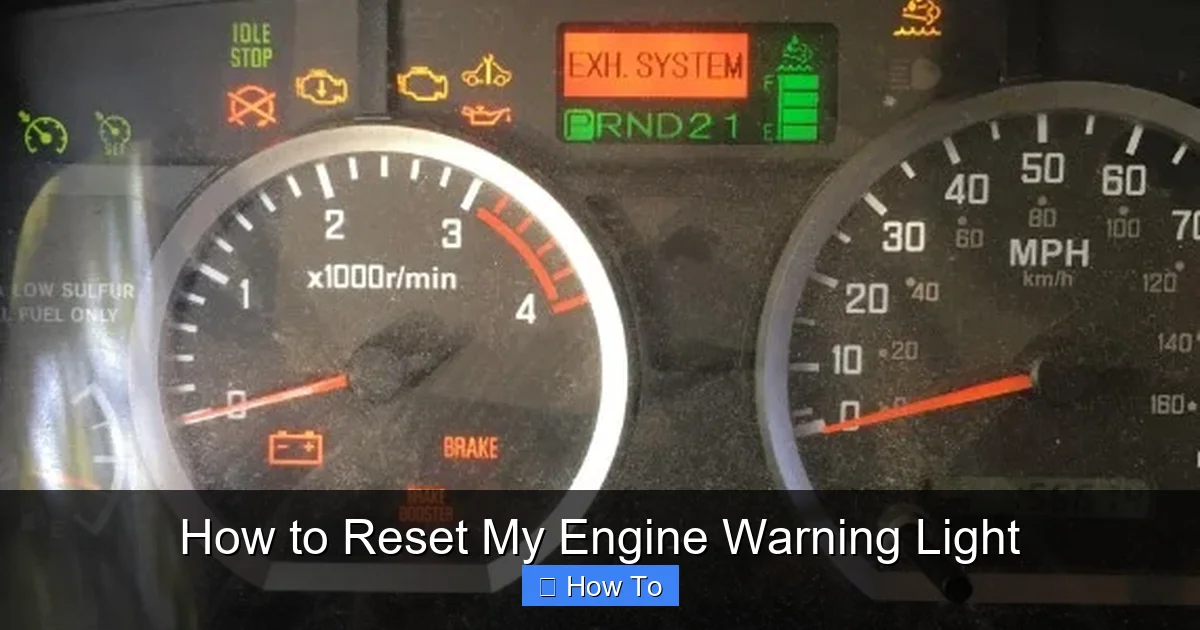 How to Reset My Engine Warning Light