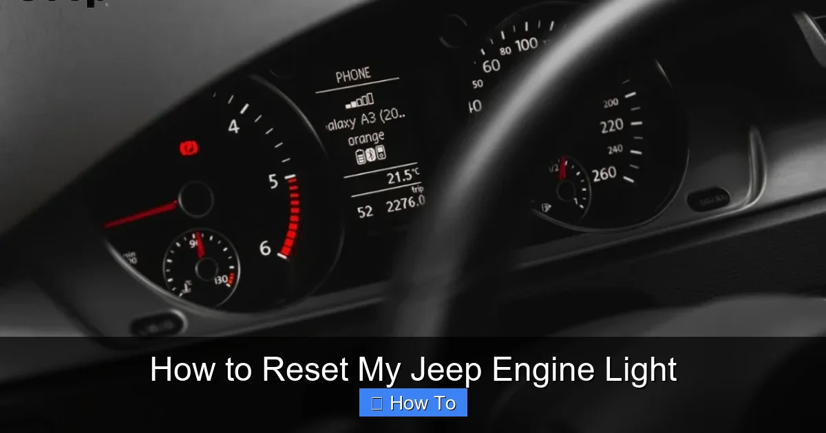 How to Reset My Jeep Engine Light