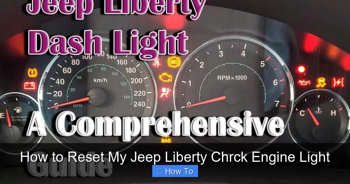 How to Reset My Jeep Liberty Chrck Engine Light