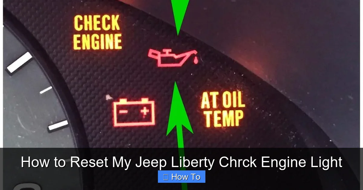 How to Reset My Jeep Liberty Chrck Engine Light