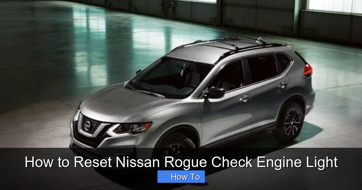 How to Reset Nissan Rogue Check Engine Light