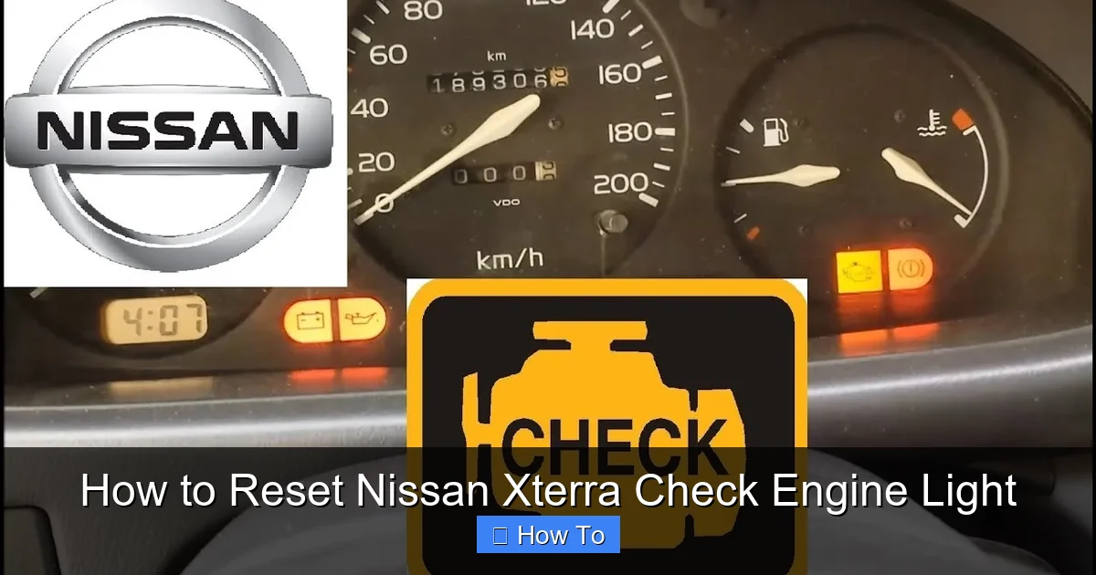 How to Reset Nissan Xterra Check Engine Light