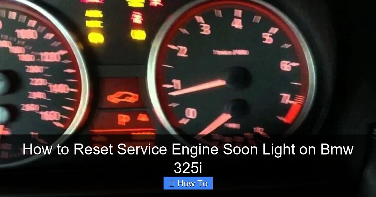 How to Reset Service Engine Soon Light on Bmw 325i