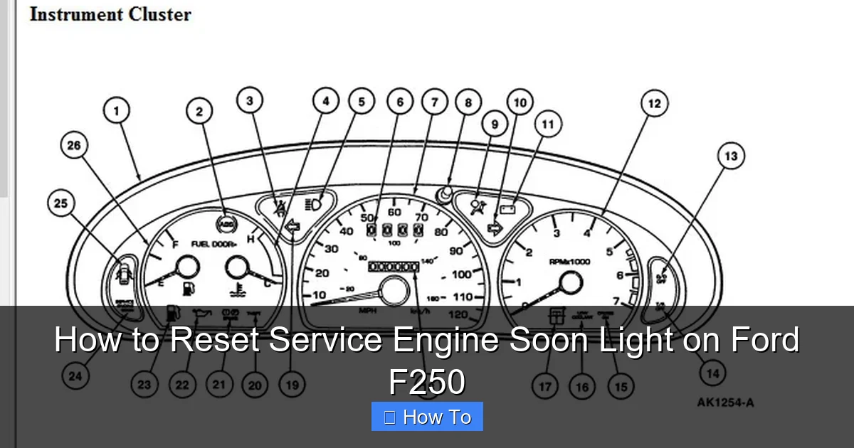 How to Reset Service Engine Soon Light on Ford F250