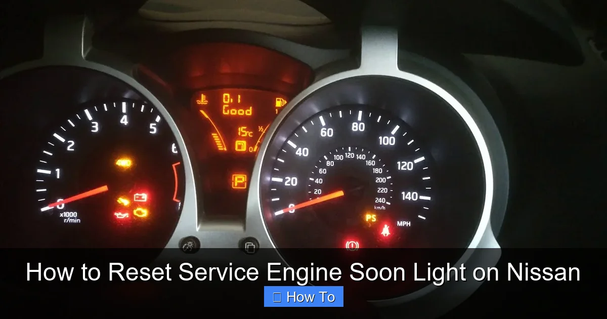 How to Reset Service Engine Soon Light on Nissan