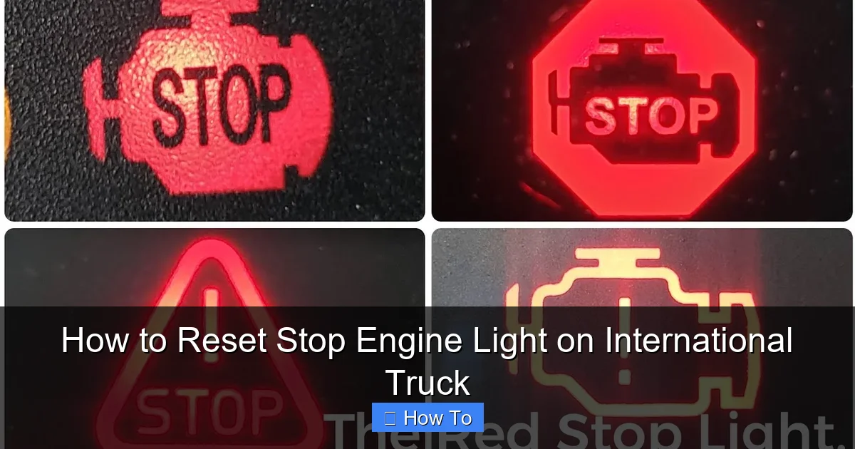 How to Reset Stop Engine Light on International Truck