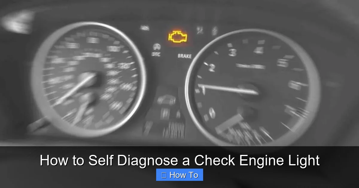 How to Self Diagnose a Check Engine Light
