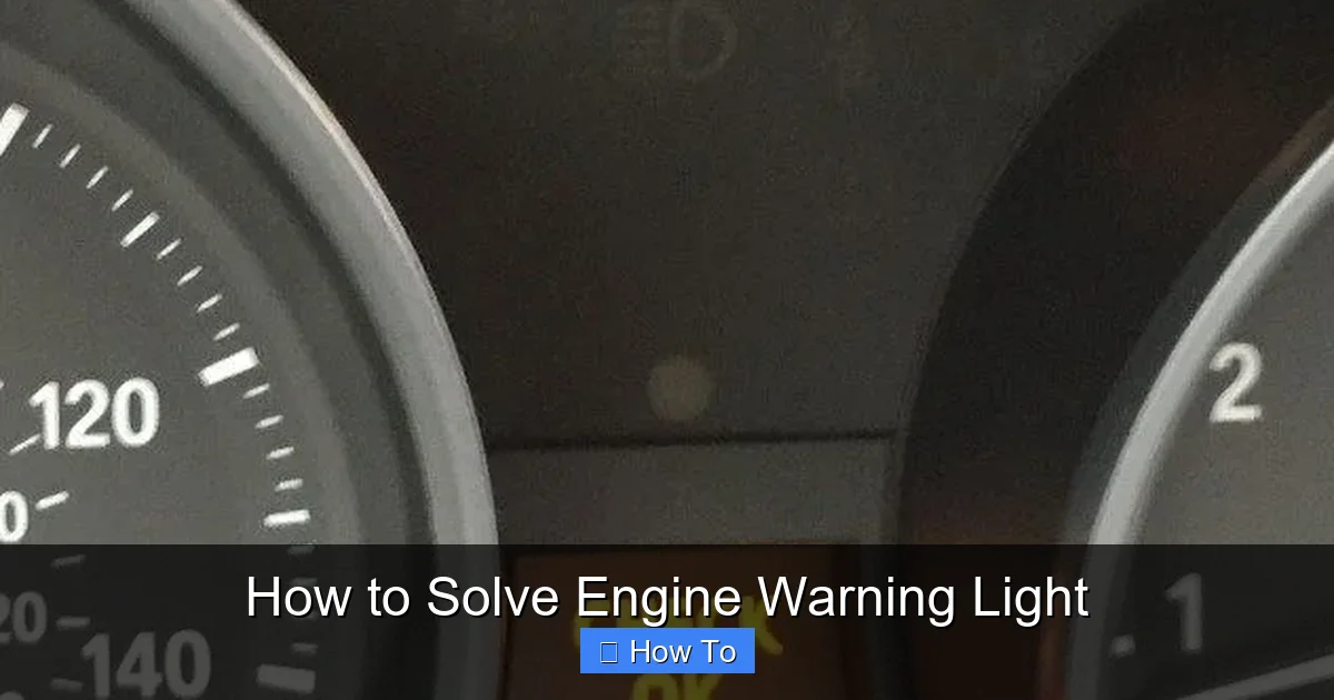How to Solve Engine Warning Light