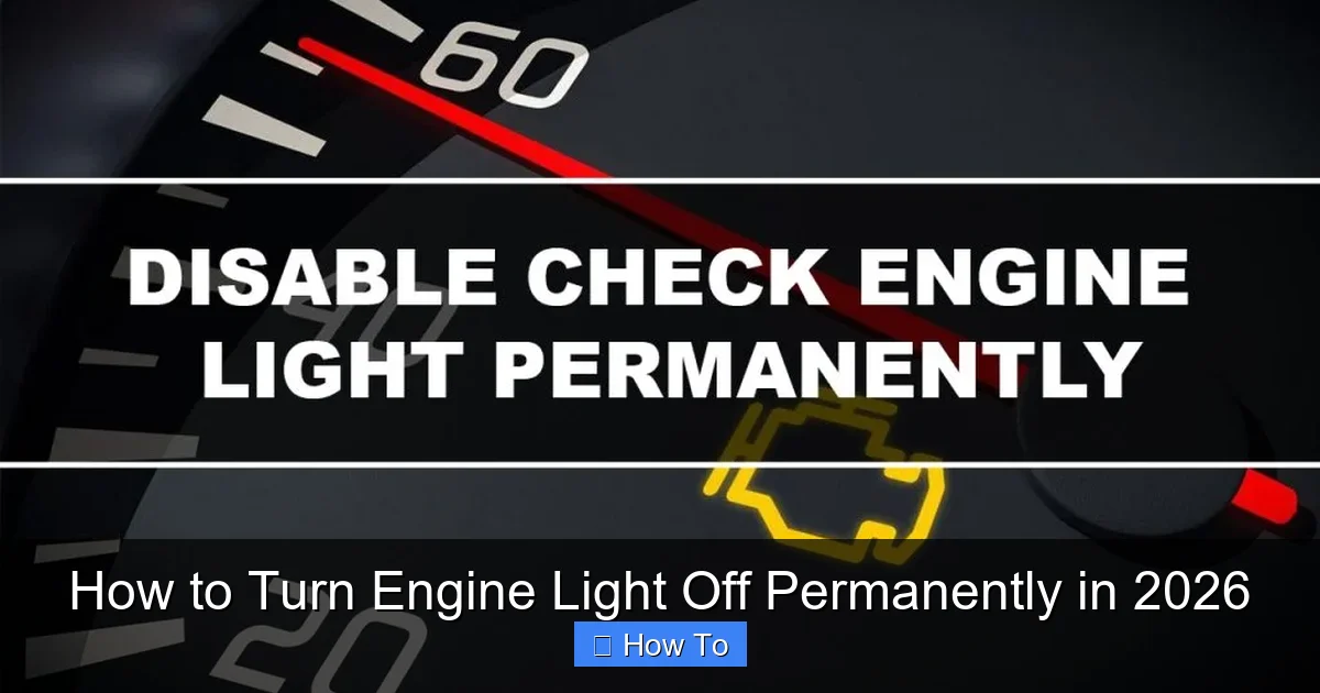 How to Turn Engine Light Off Permanently in 2026