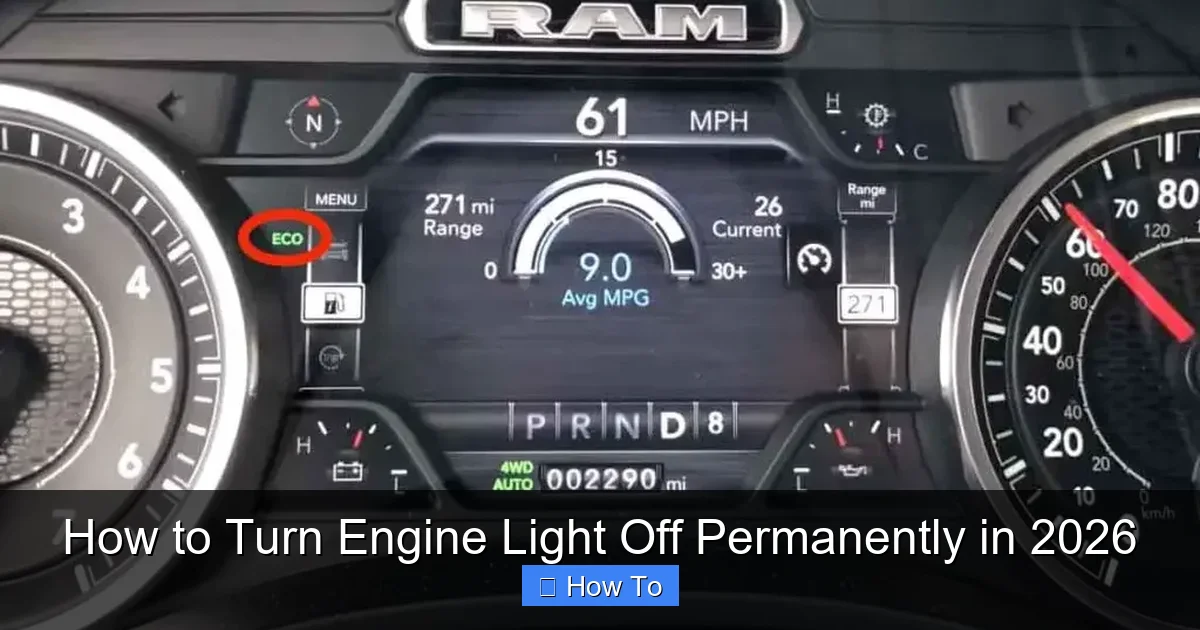 How to Turn Engine Light Off Permanently in 2026