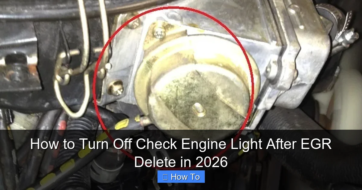 How to Turn Off Check Engine Light After EGR Delete in 2026
