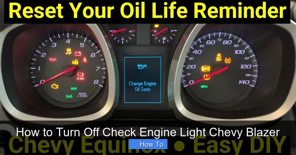 How to Turn Off Check Engine Light Chevy Blazer