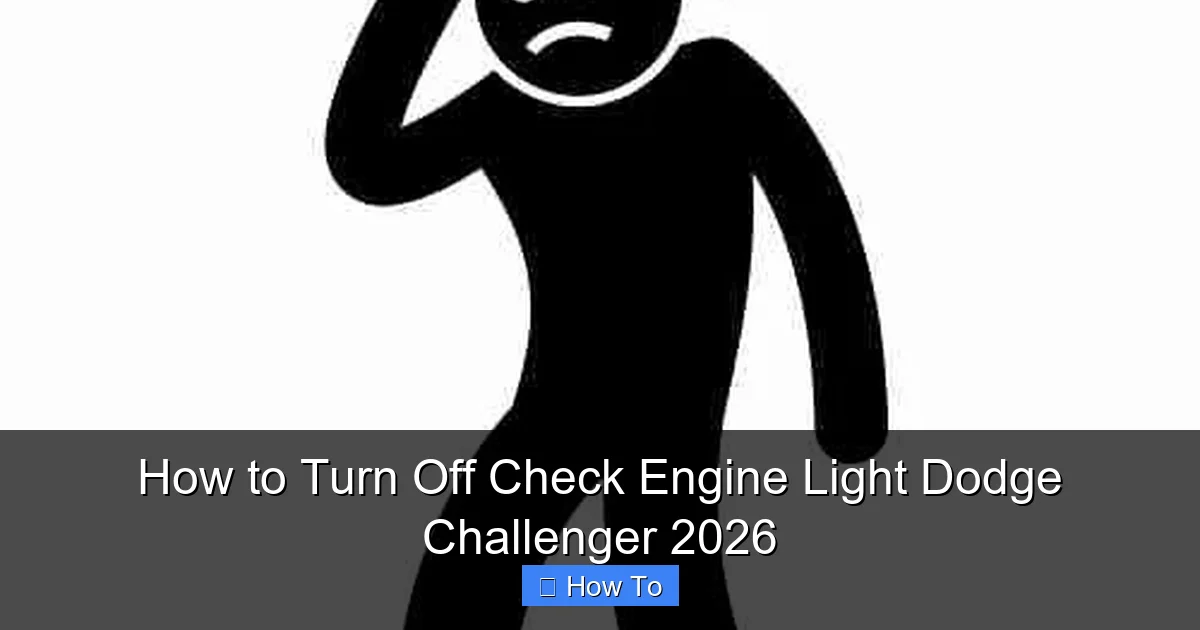 How to Turn Off Check Engine Light Dodge Challenger 2026