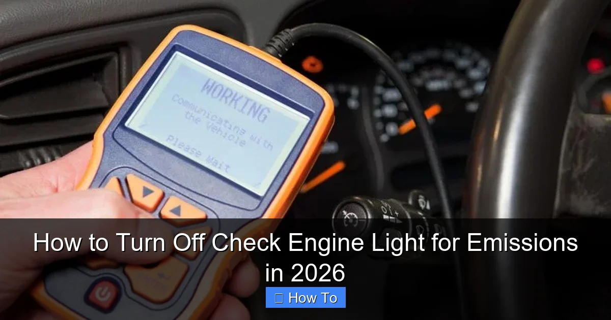 How to Turn Off Check Engine Light for Emissions in 2026