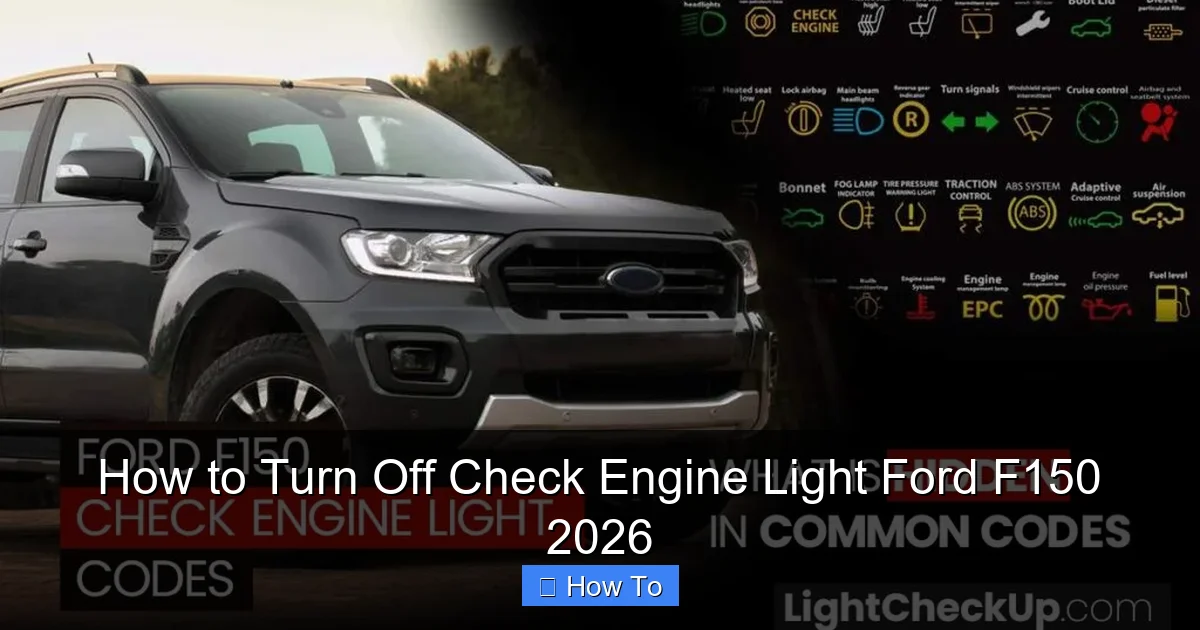 How to Turn Off Check Engine Light Ford F150 2026