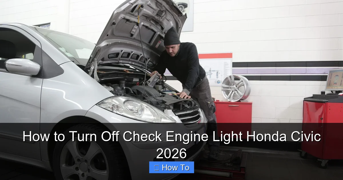 How to Turn Off Check Engine Light Honda Civic 2026