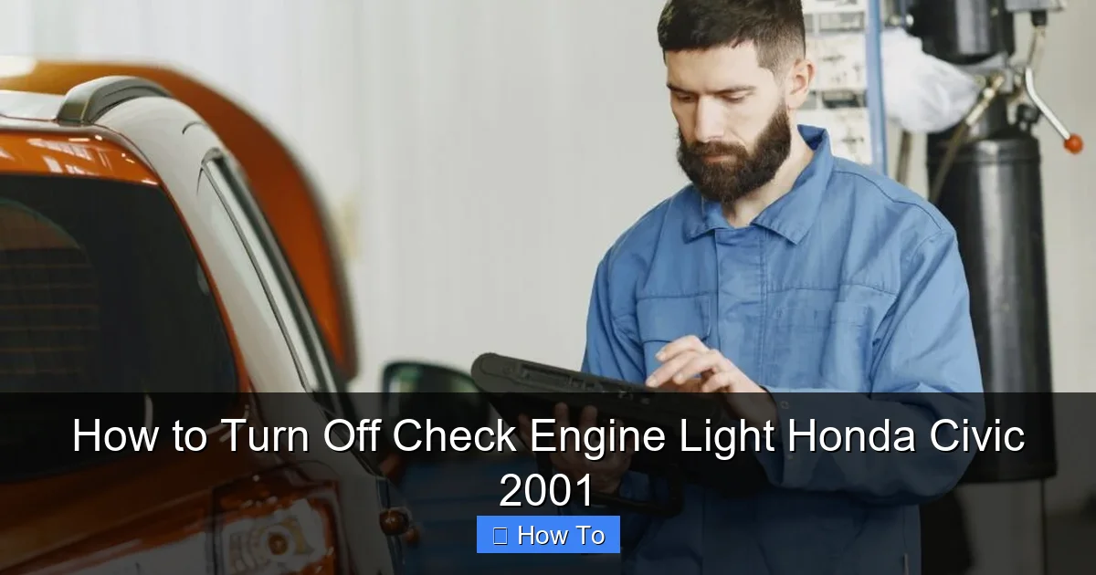 How to Turn Off Check Engine Light Honda Civic 2001