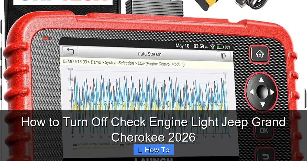 How to Turn Off Check Engine Light Jeep Grand Cherokee 2026
