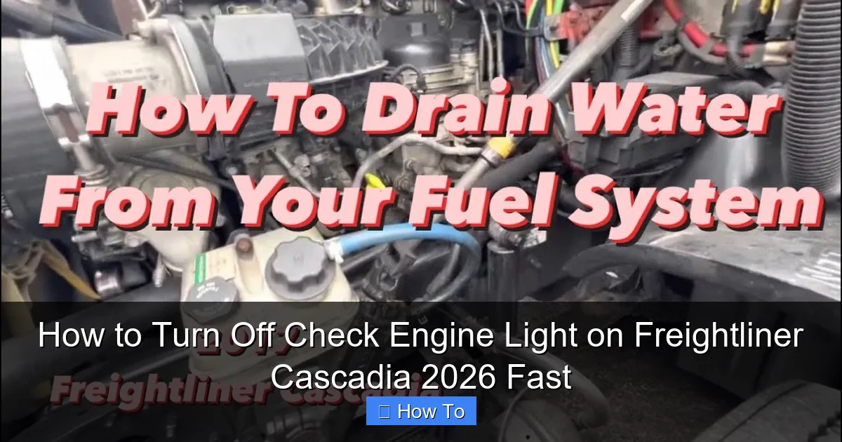 How to Turn Off Check Engine Light on Freightliner Cascadia 2026 Fast