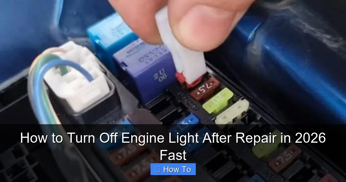 How to Turn Off Engine Light After Repair in 2026 Fast