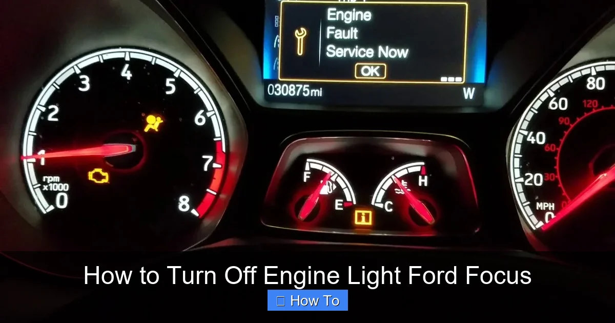 How to Turn Off Engine Light Ford Focus