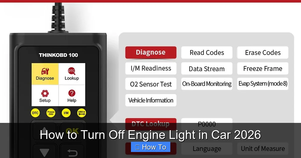 How to Turn Off Engine Light in Car 2026