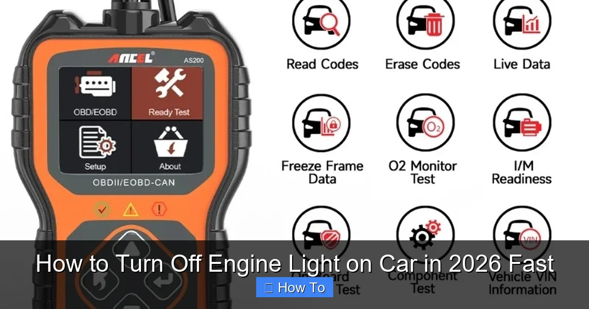 How to Turn Off Engine Light on Car in 2026 Fast