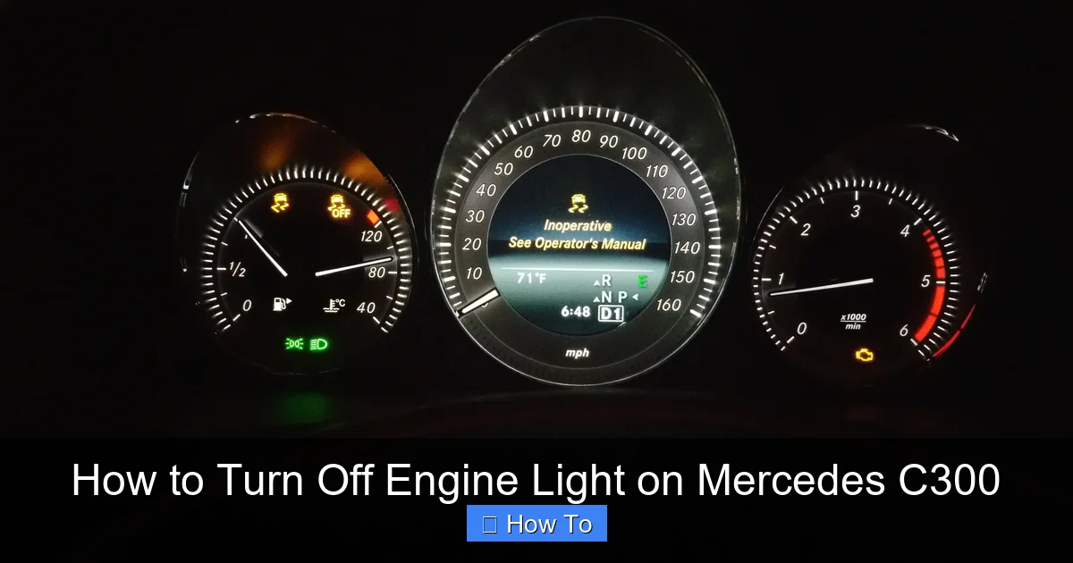 How to Turn Off Engine Light on Mercedes C300