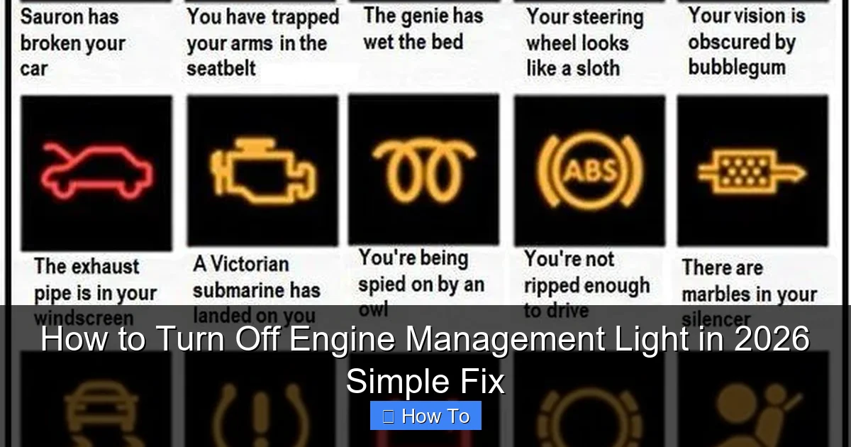 How to Turn Off Engine Management Light in 2026 Simple Fix