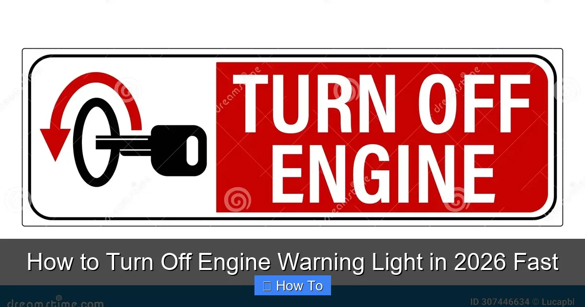 How to Turn Off Engine Warning Light in 2026 Fast