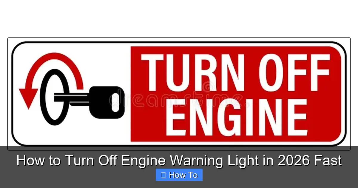 How to Turn Off Engine Warning Light in 2026 Fast