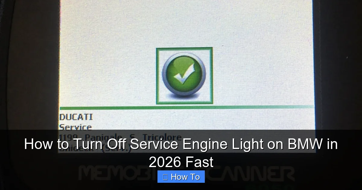 How to Turn Off Service Engine Light on BMW in 2026 Fast