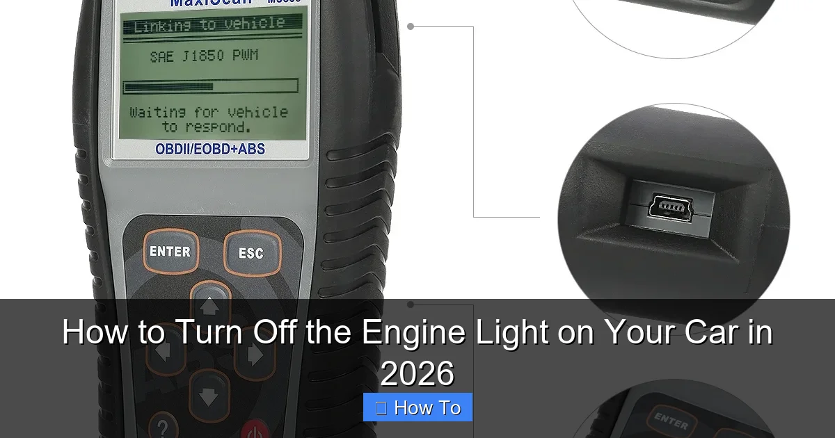 How to Turn Off the Engine Light on Your Car in 2026