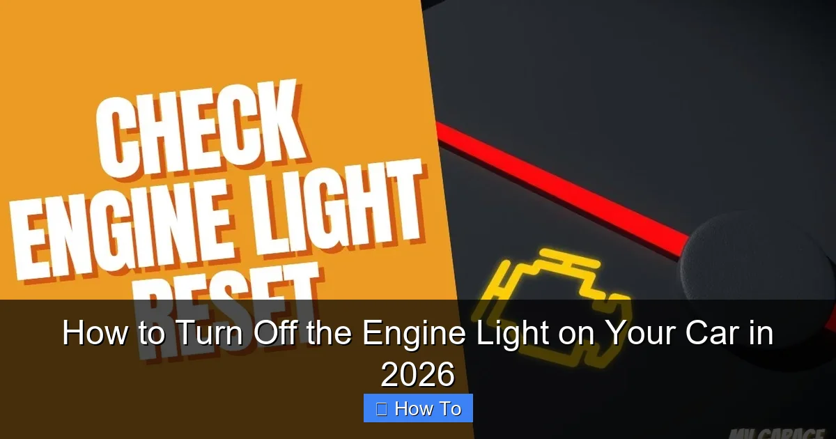 How to Turn Off the Engine Light on Your Car in 2026