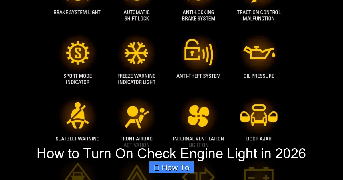 How to Turn On Check Engine Light in 2026