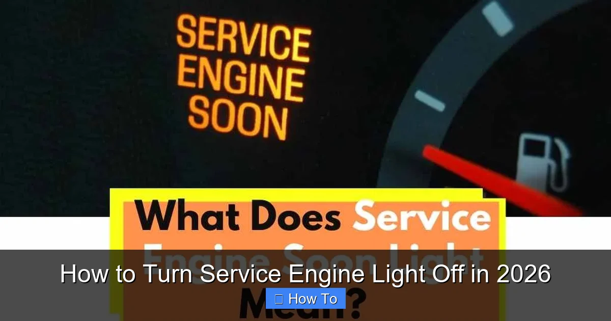 How to Turn Service Engine Light Off in 2026