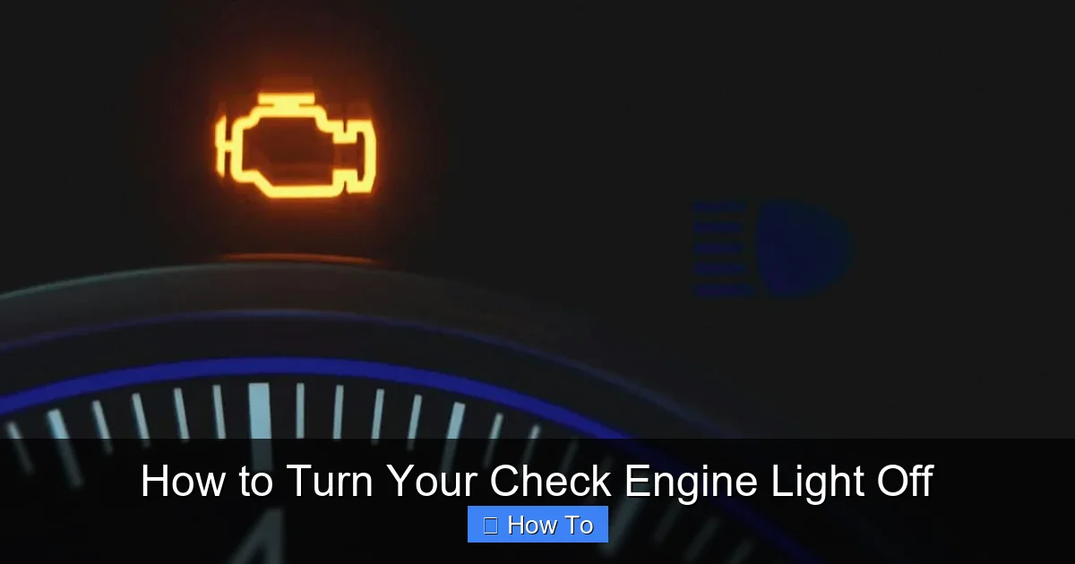 How to Turn Your Check Engine Light Off