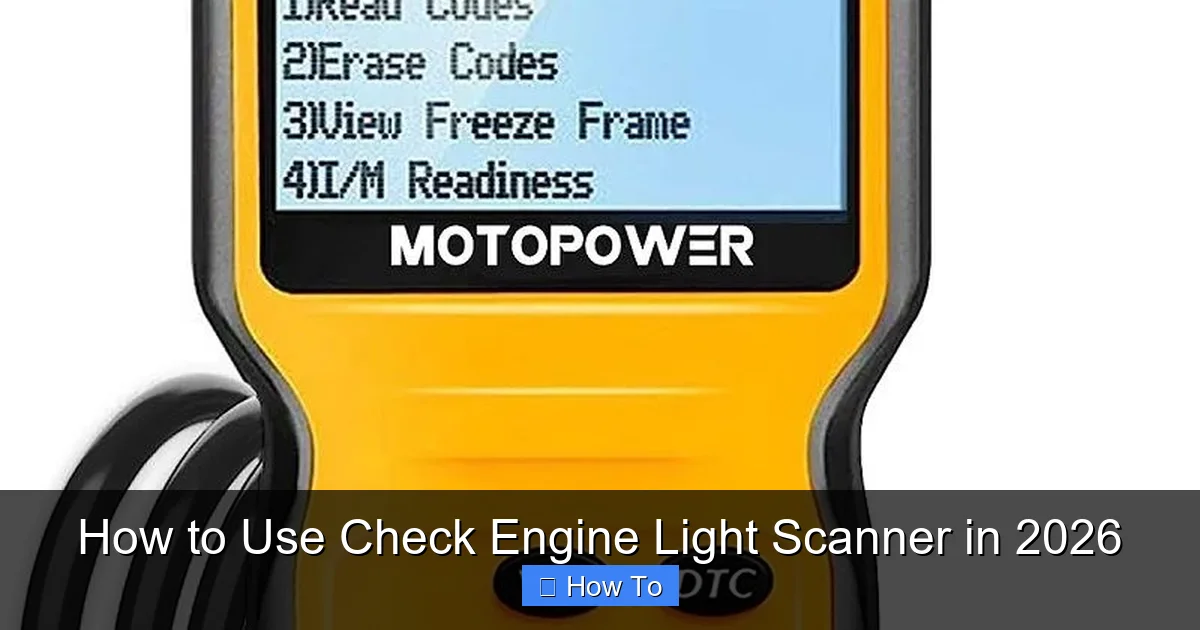 How to Use Check Engine Light Scanner in 2026