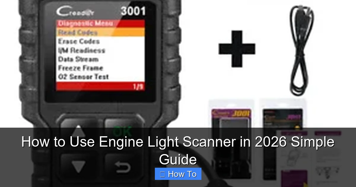 How to Use Engine Light Scanner in 2026 Simple Guide