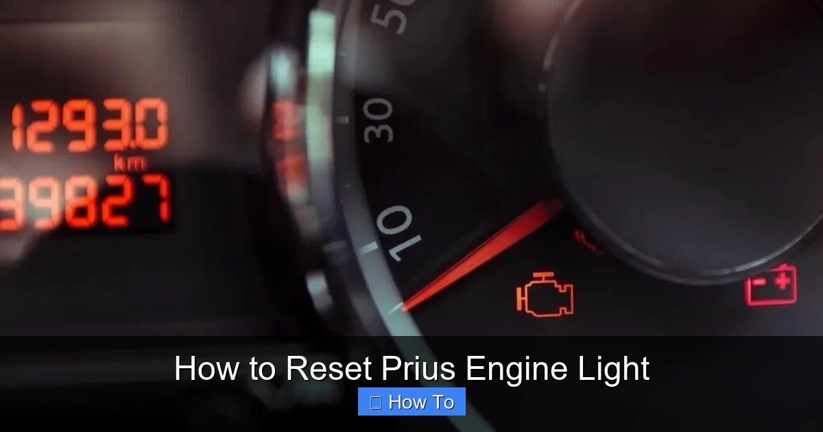 How to Reset Prius Engine Light
