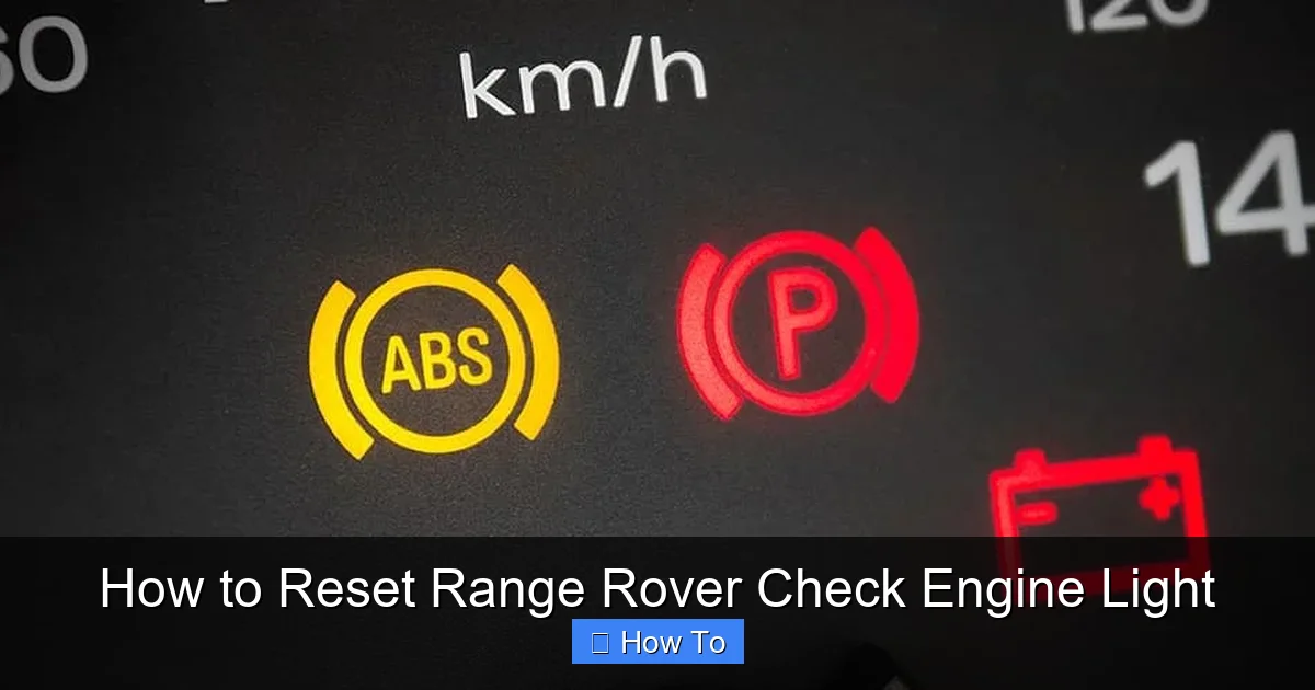 How to Reset Range Rover Check Engine Light
