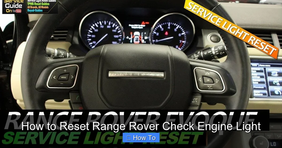 How to Reset Range Rover Check Engine Light