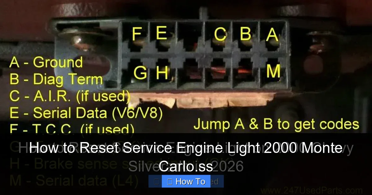 How to Reset Service Engine Light 2000 Monte Carlo.ss