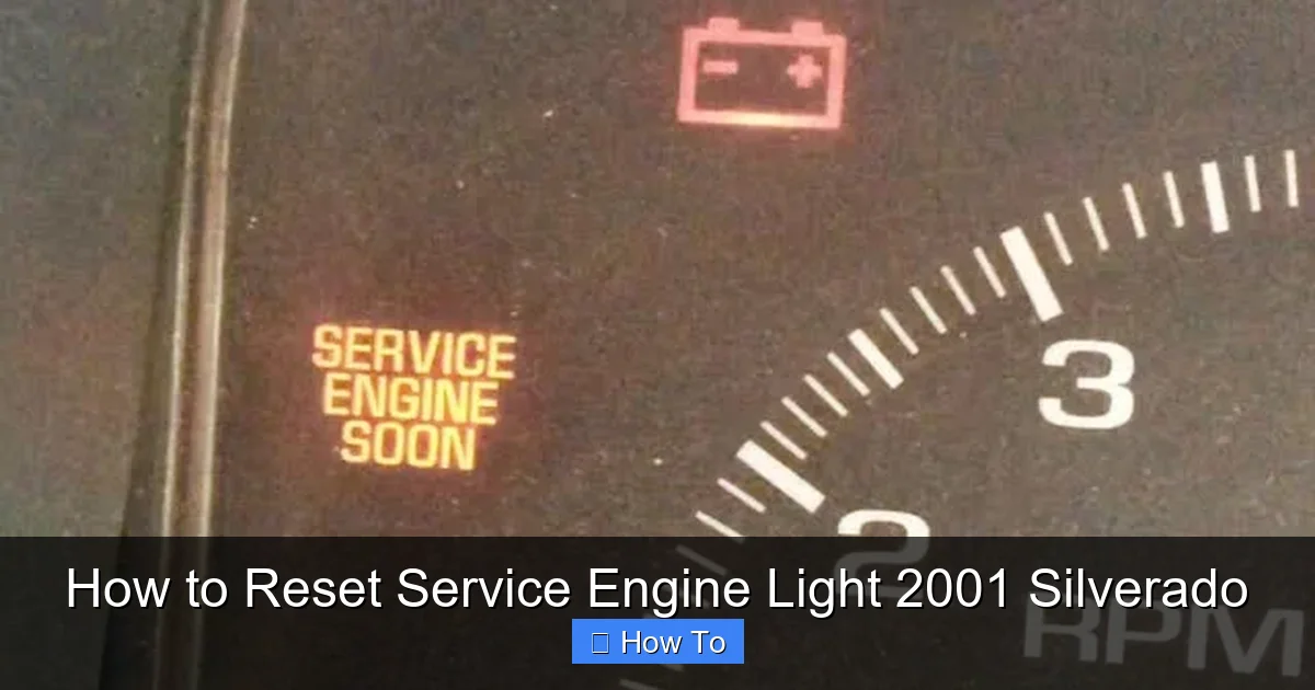 How to Reset Service Engine Light 2001 Silverado