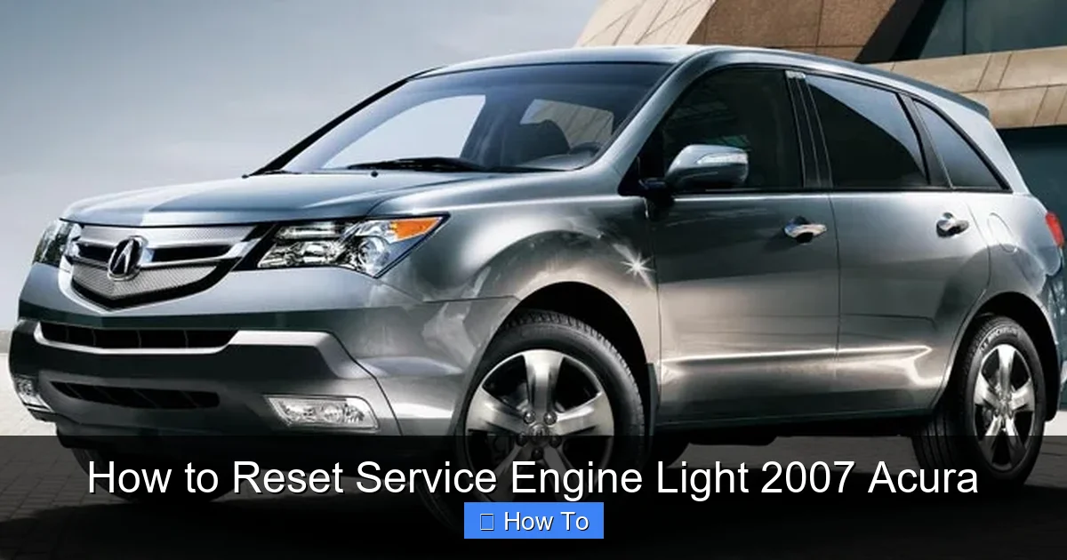 How to Reset Service Engine Light 2007 Acura