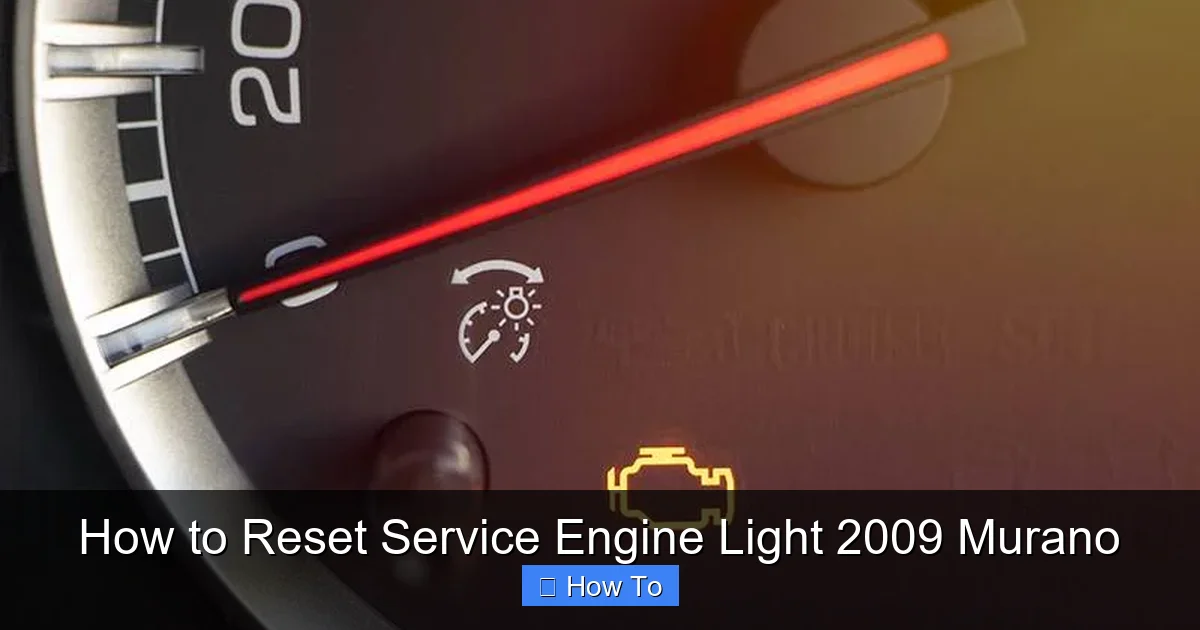 How to Reset Service Engine Light 2009 Murano