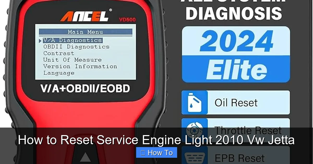 How to Reset Service Engine Light 2010 Vw Jetta