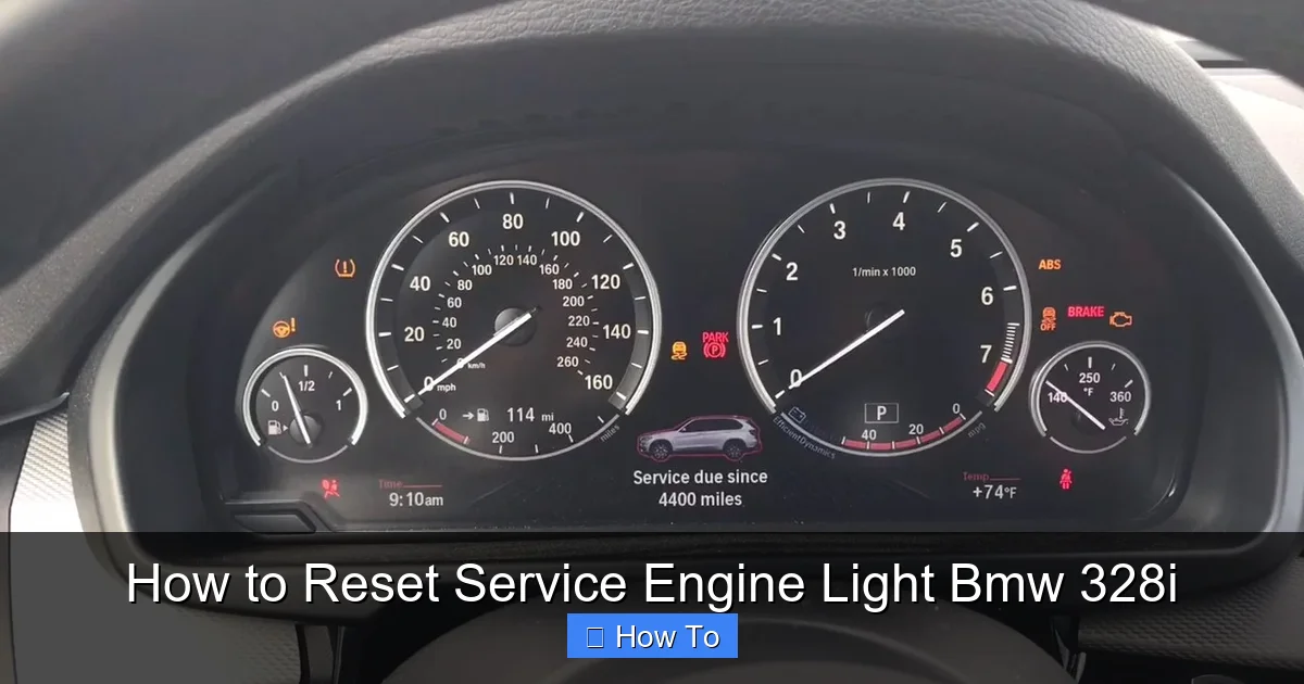 How to Reset Service Engine Light Bmw 328i